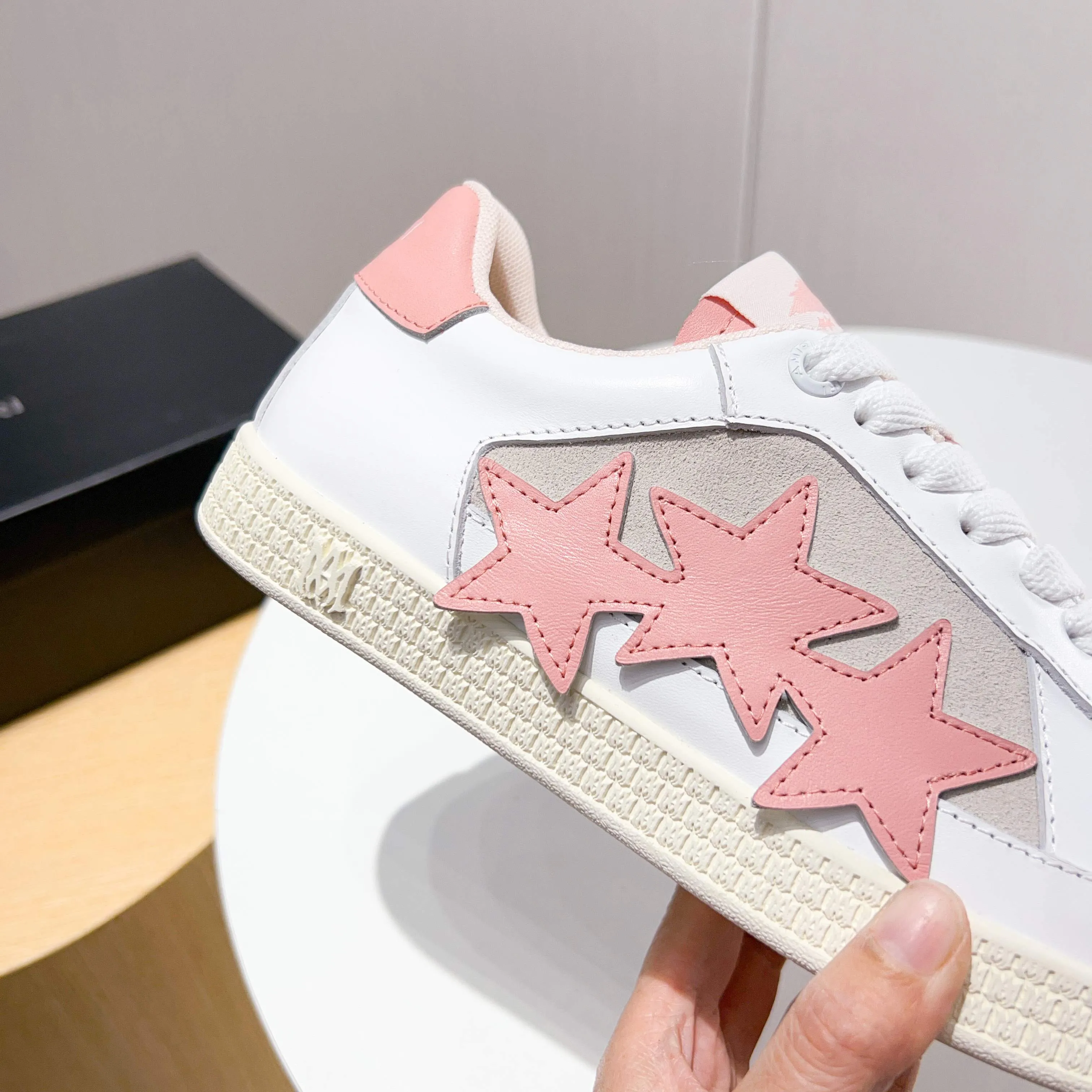 Men's shoes 💰420 [New style] 🌲🌲Balmain - New Amiri trendy shoes, low-top casual sports shoes, the same style as celebrities, made of selected pebbled cowhide and frosted cowhide, original outsole, comfortable on the feet, high-end workmanship, welcome to buy. Size: 39-45 (46 customized)